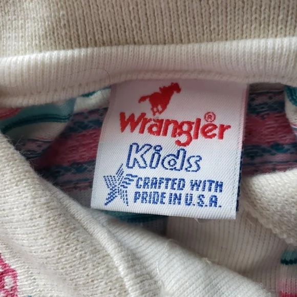 Wrangler Vintage Baby Girl 12 Months Long Sleeve Shirt Pink Blue Striped Floral - Picture 3 of 7
